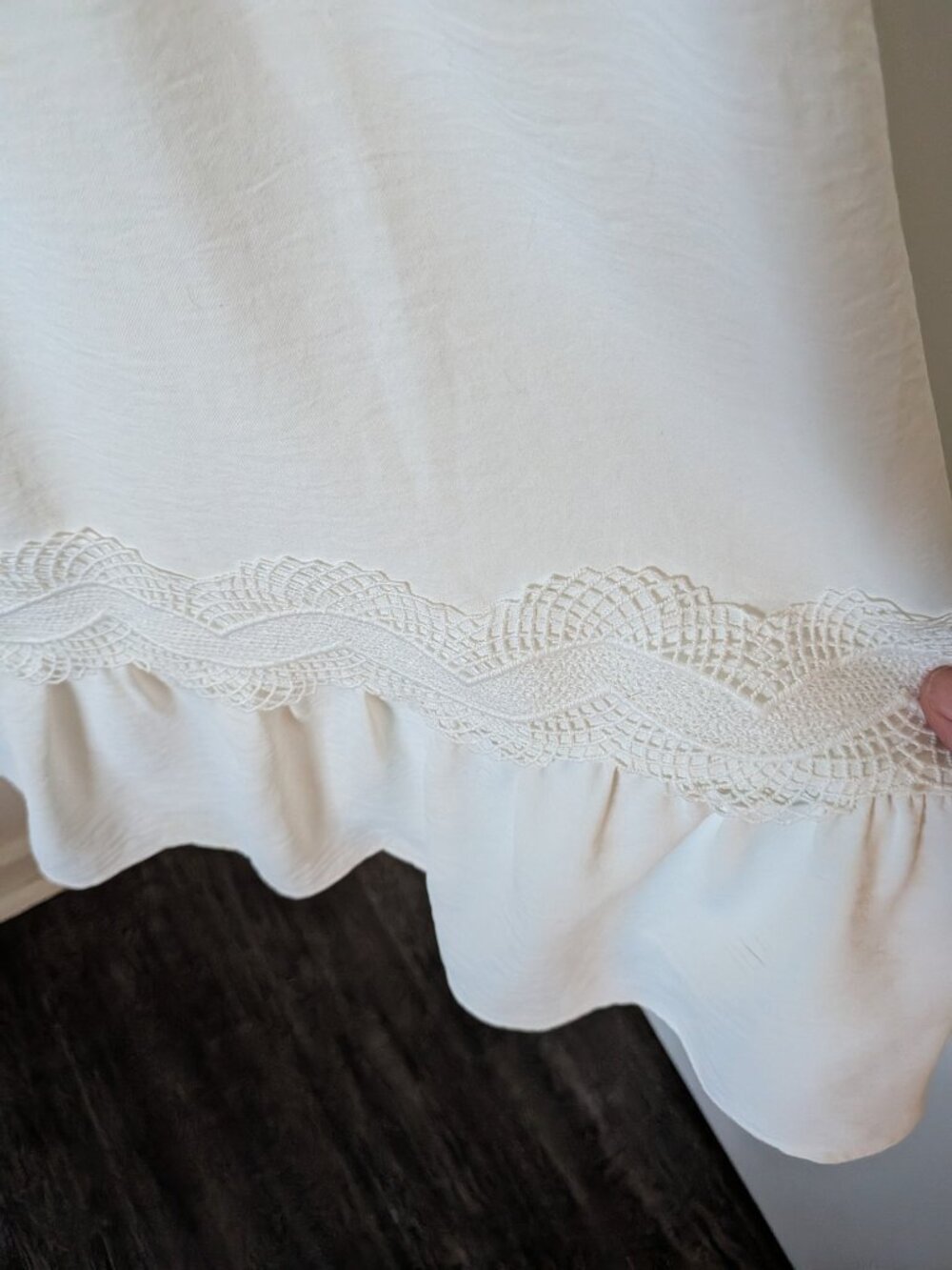 Addition Elle White Boho Dress – Plus Size 20 – Flowy Summer Lace Detail Dress - Picture 3 of 3